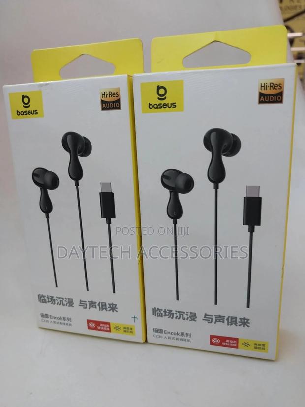 Baseus Wired Earphone Cz20 Typec Earphone for iPhone Samsung - thumbnail 3