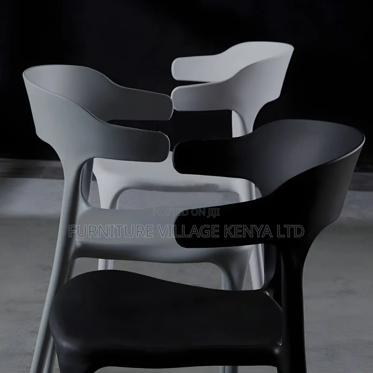 Office Chair:Office Home Plastic Dining Area Chair-Armless