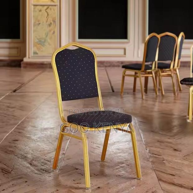 Dining Chairs ; Iron Frame Dining Stacking Banquet Chairs - main view