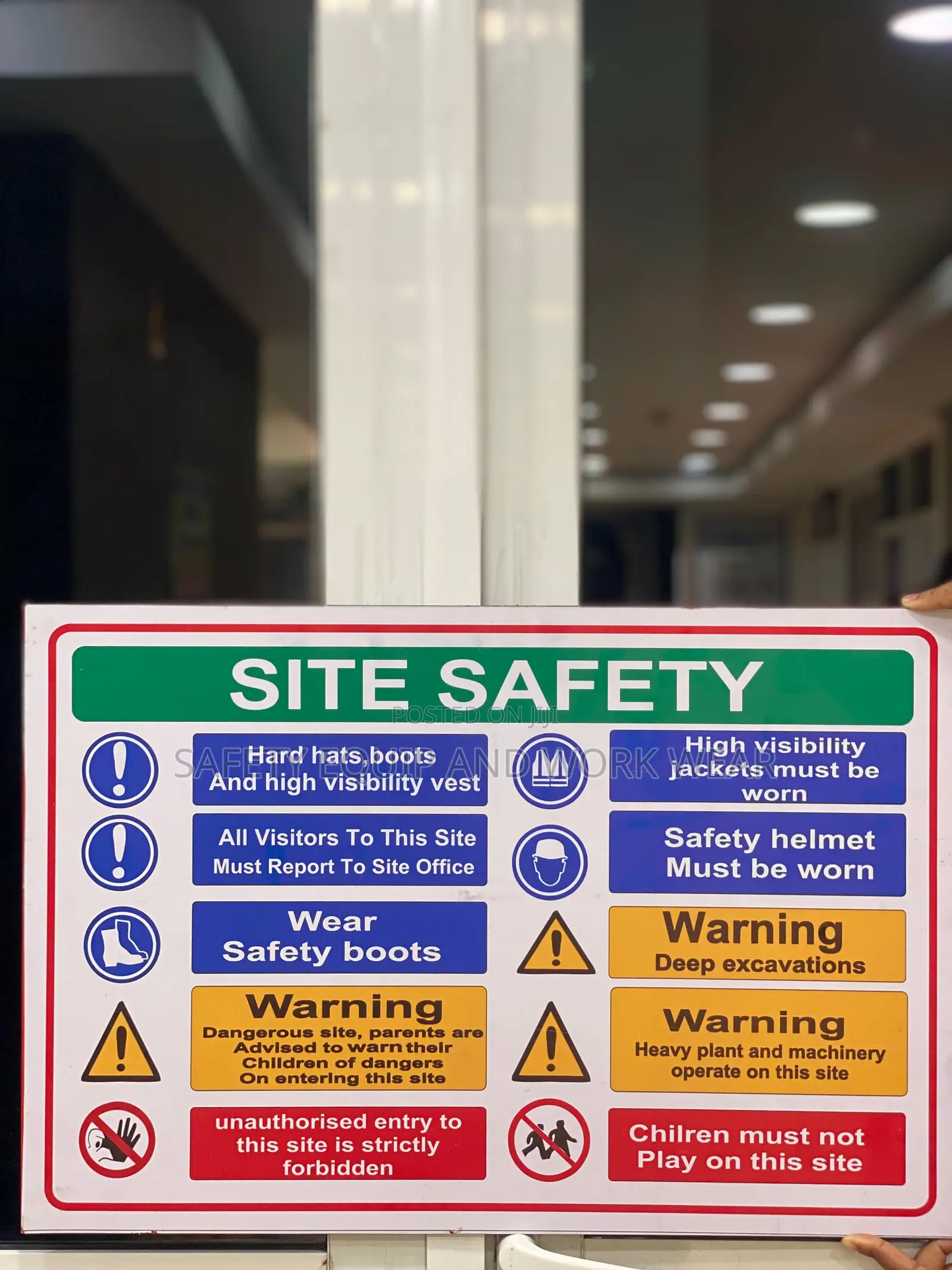 Site Safety Sign – Wear Eye Protection.