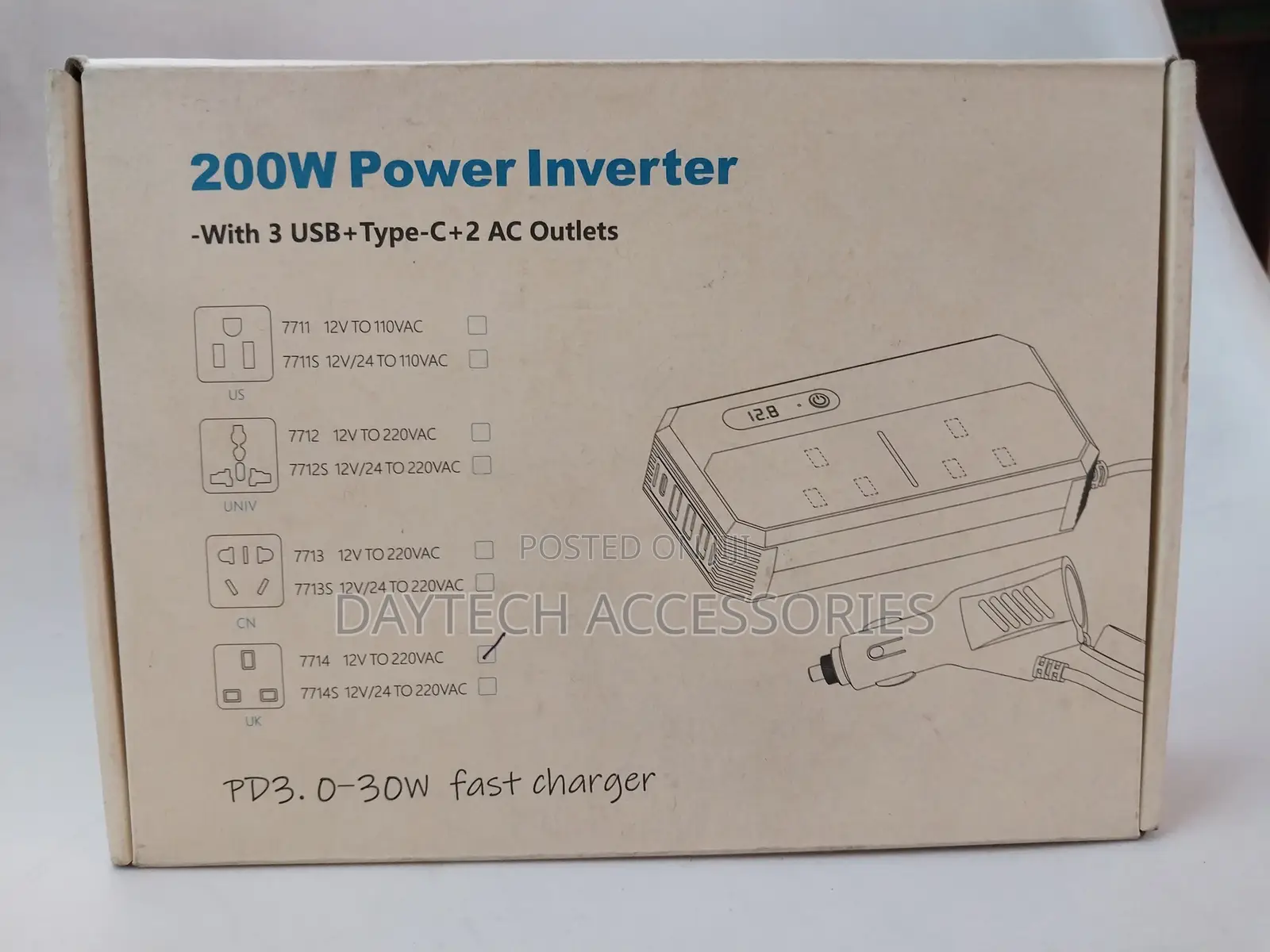 200w Car Power Inverter Dc 12v to 220v Ac Car Inverter