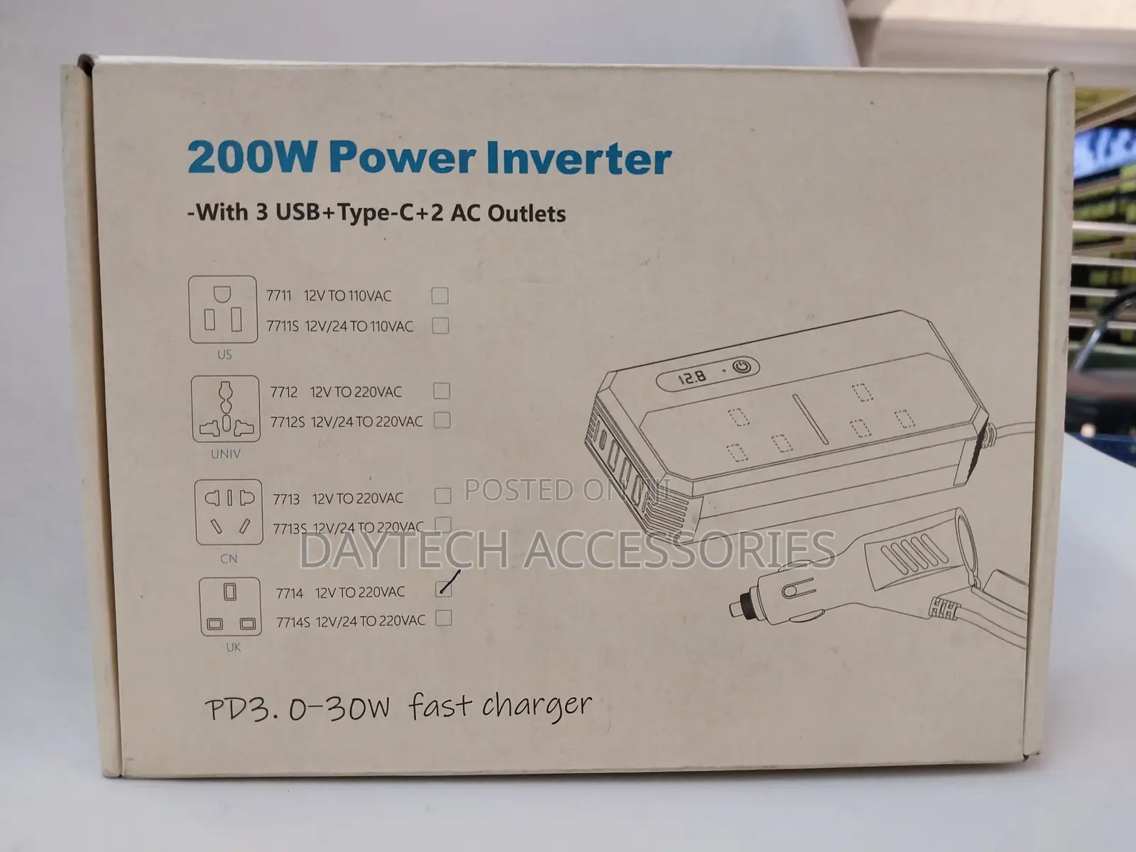 200w Car Power Inverter Dc 12v to 220v Ac Car Inverter