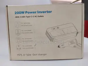 200w Dc 12v to 10v Car Inverter 4 Usb Ports Charger Adapter