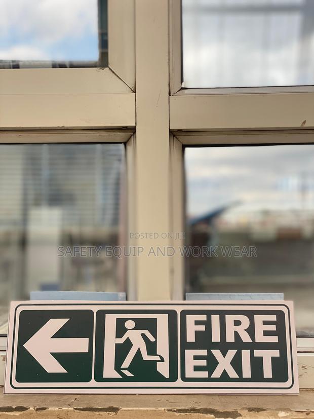 Fire Exit Sign Direction Arrow Board - main view