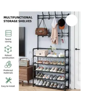 Versatile All-in-1 Shoe Rack/Coat Rack/Cap