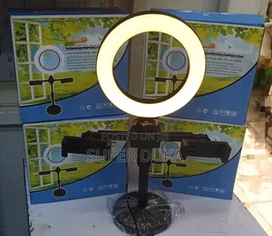 Live Desktop Ring Light Phone Holder and Stand