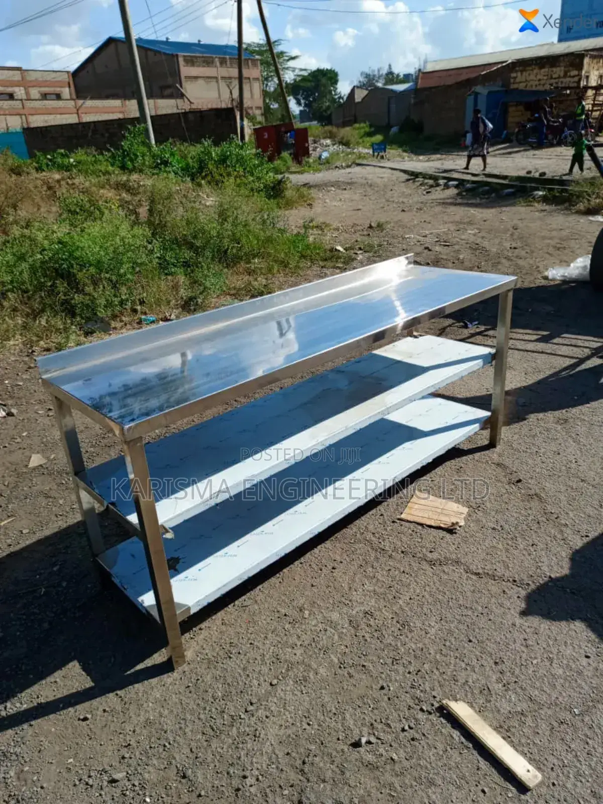 Stainless Steel Work Top Table With 2 Undershelves