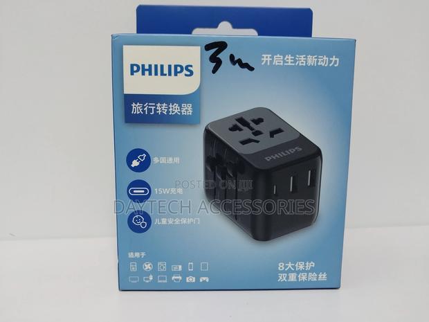 Philips Universal Travel Socket Plug Adapter With Usb Ports