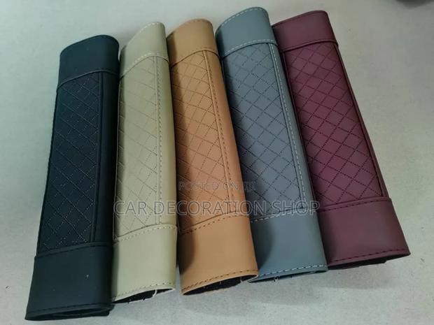 2pcs Pun Leather Car Seat Shoulder Belt Pad Cover - thumbnail 2