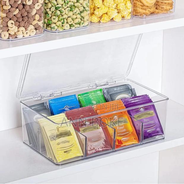 Acrylic Tea Bag Organizer With Lid,