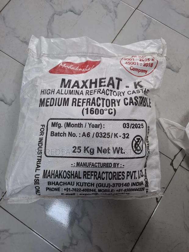 Maxheat K High Alumina Refractory Castable