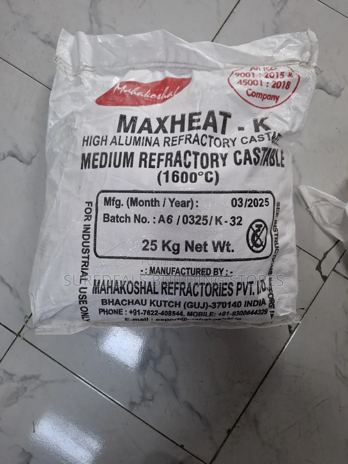 Maxheat K High Alumina Refractory Castable