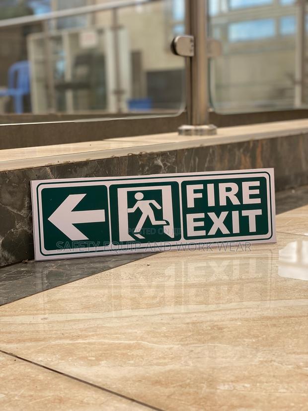 Fire Exit Sign – Safety Certified Board Directional Symbol - main view