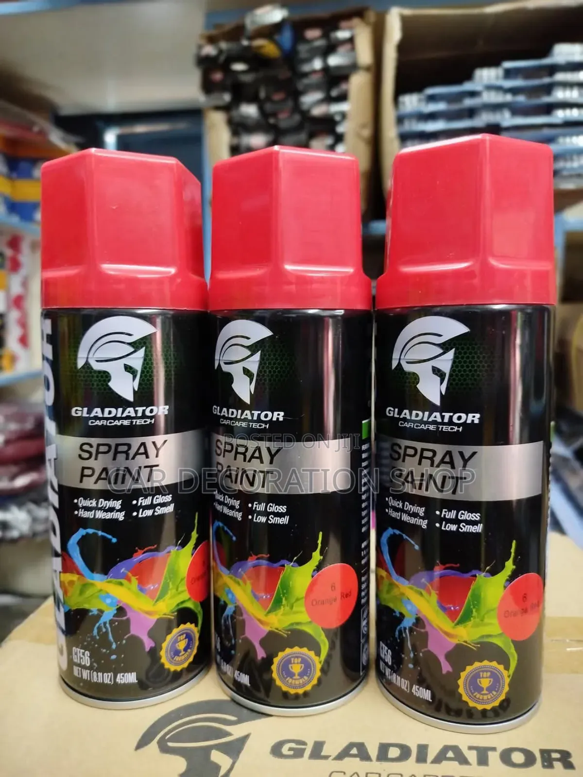 3pc Gladiator Orange Red Spray Paint