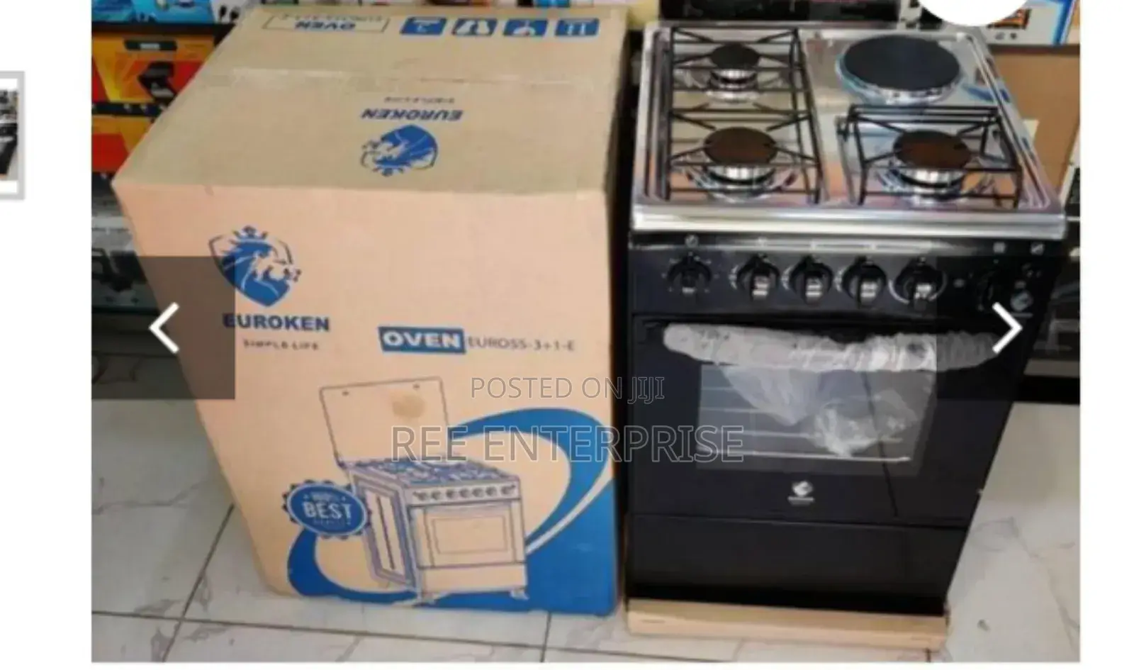 Sleek Design Euroken 3+1 Standing Cooker With Electric Oven