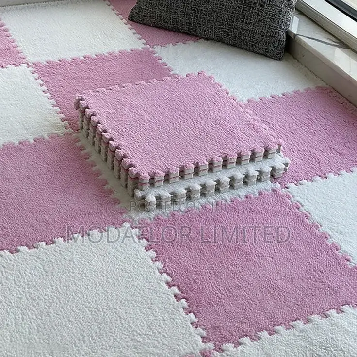 Softness That Snaps in Place! Plush Interlocking Mats