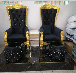 Pedicure Seats and Podium Black in Colour