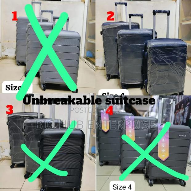 *Unbreakable Rubber Suitcase Pp 3-in-1 Suitcase Set - main view