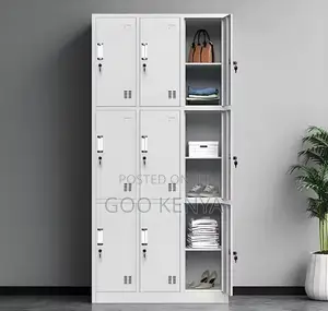 Office Cabinet ; 9-Door Steel Cabinet With Metal Lockers