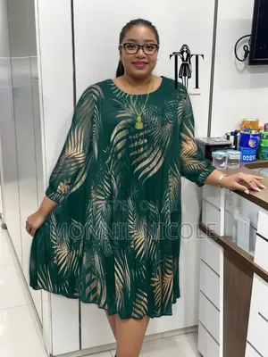 Green Turkish Shift Dress/Free Dress/Mother's Dress😍