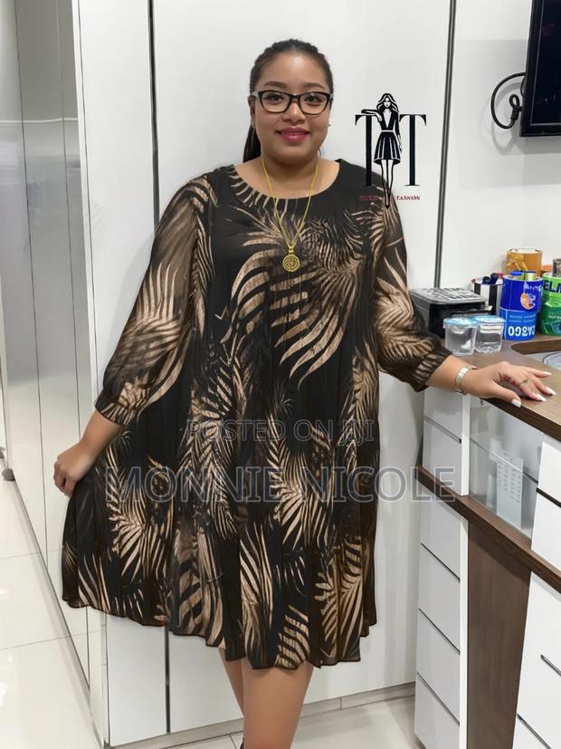 Brownish Shift Dress. Turkey Quality π - main view