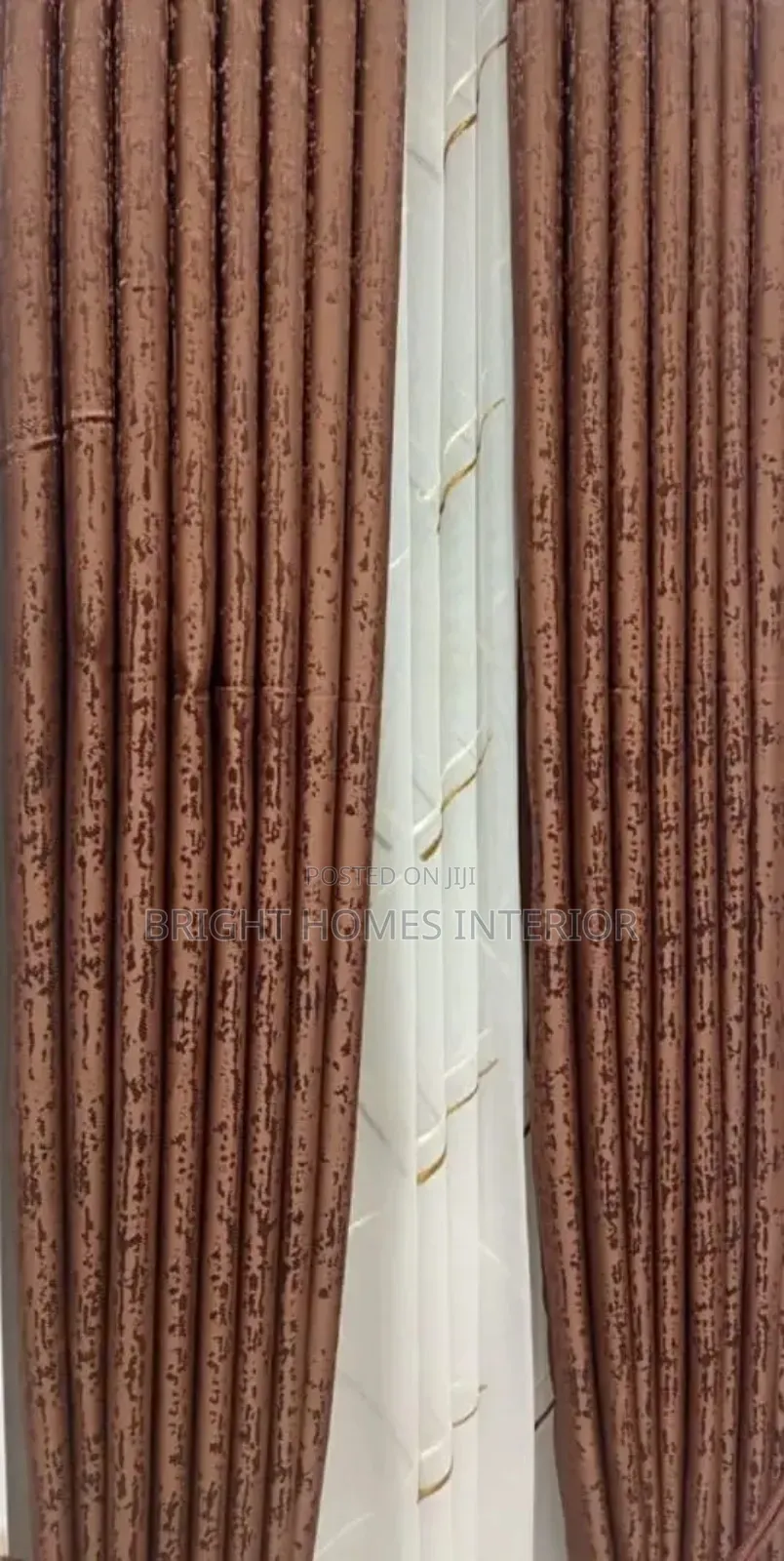 Dark Brown Chocolate Heavy Material Stitched Curtain