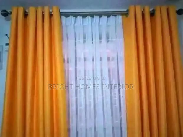 Smooth Material Yellow Curtain Quality Curtain - main view