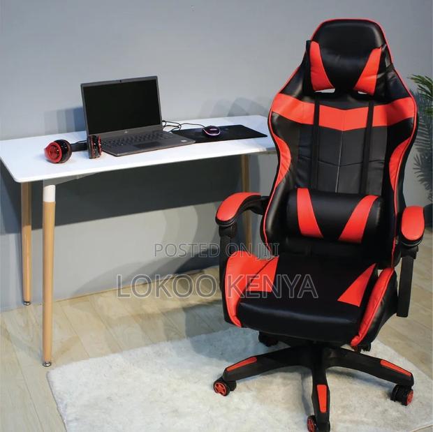 Office Chair ; Luxurious Red Indoor Gaming Chair - thumbnail 2