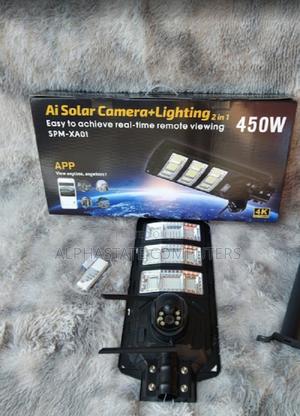 Utra Hd Ai Solar Streetlight 450 Watts With V380 Camera - thumbnail 2