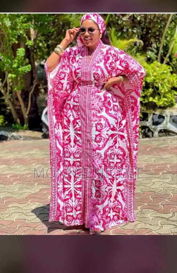 Pinkish Cute Silk Dera/Kaftans/Maxi Dresses 💯❤ - thumbnail 2