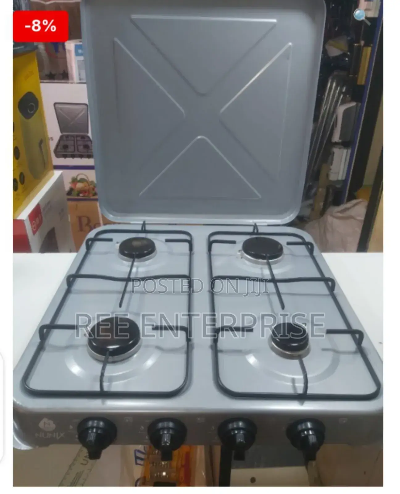 Reliable and Durable Nunix Full Gas 4 Burner Cooker