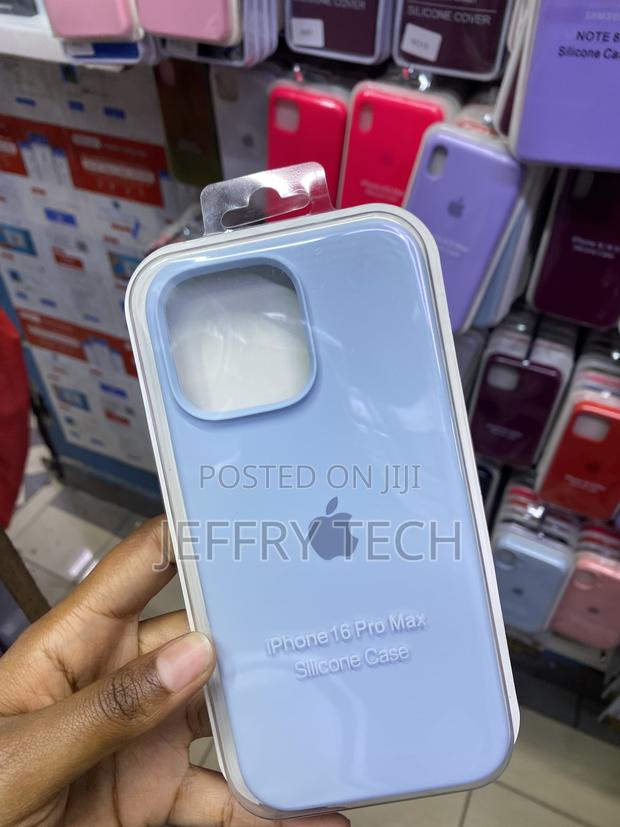 Fuchsia iPhone 16 Pro Max Liquid Gel Silicone Case-Sky Blue - thumbnail 2