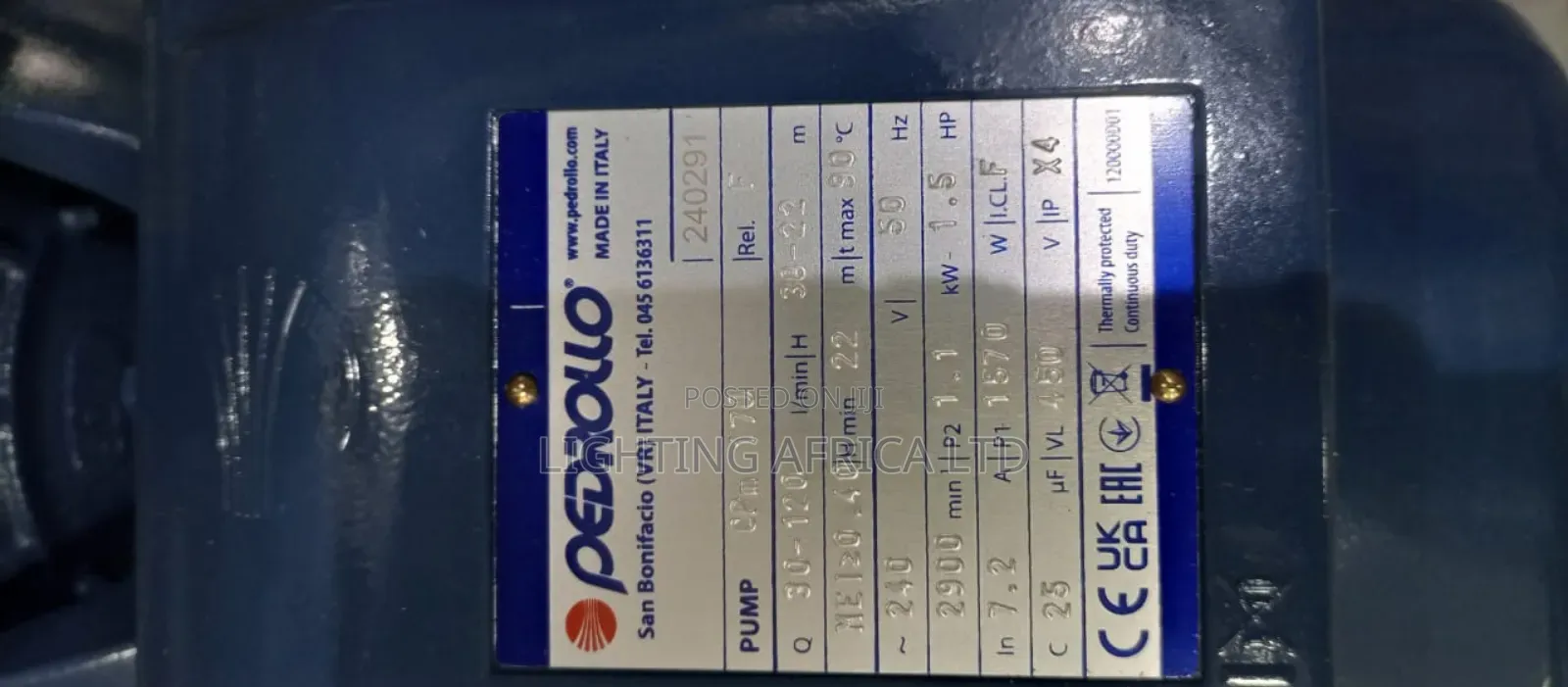 Pedrollo Original 1.5hp Booster Pump