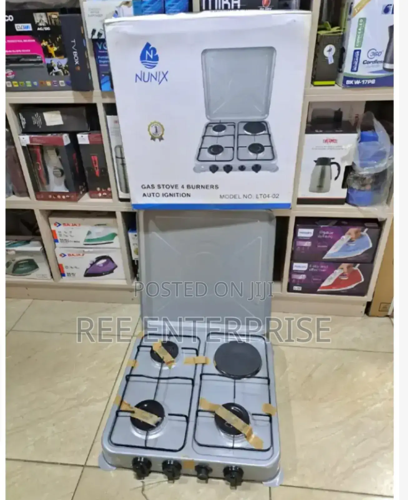 Compact Design Cooker 3 Gas + 1 Electric Burner Stove
