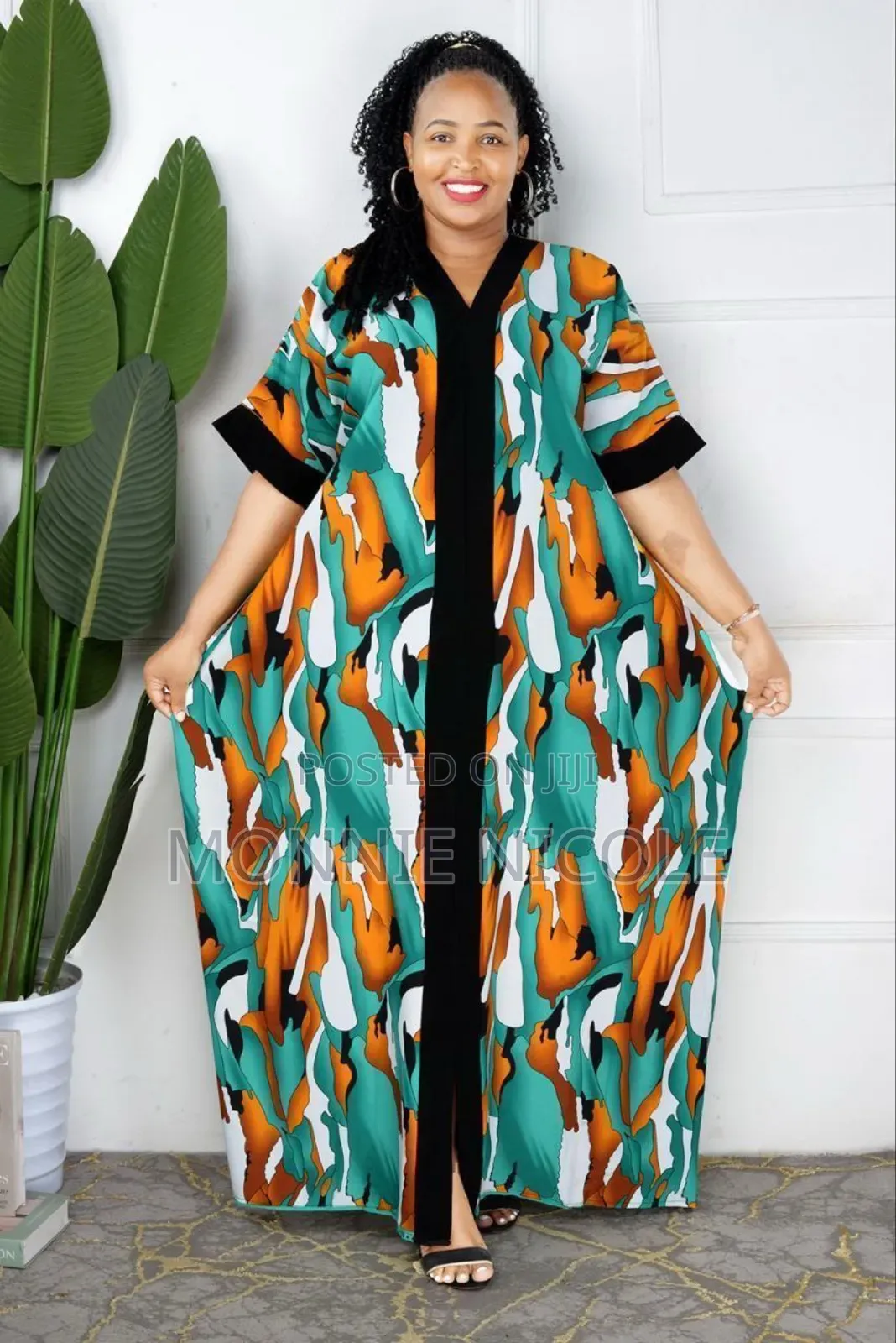 Bright Colored Maxi Dera With Scarf 👌