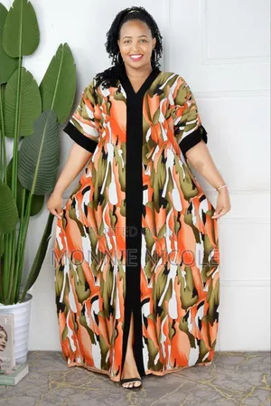 Bright Colored Maxi Dera With Scarf 👌