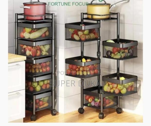 *Square Fruit Rack With Wheels*