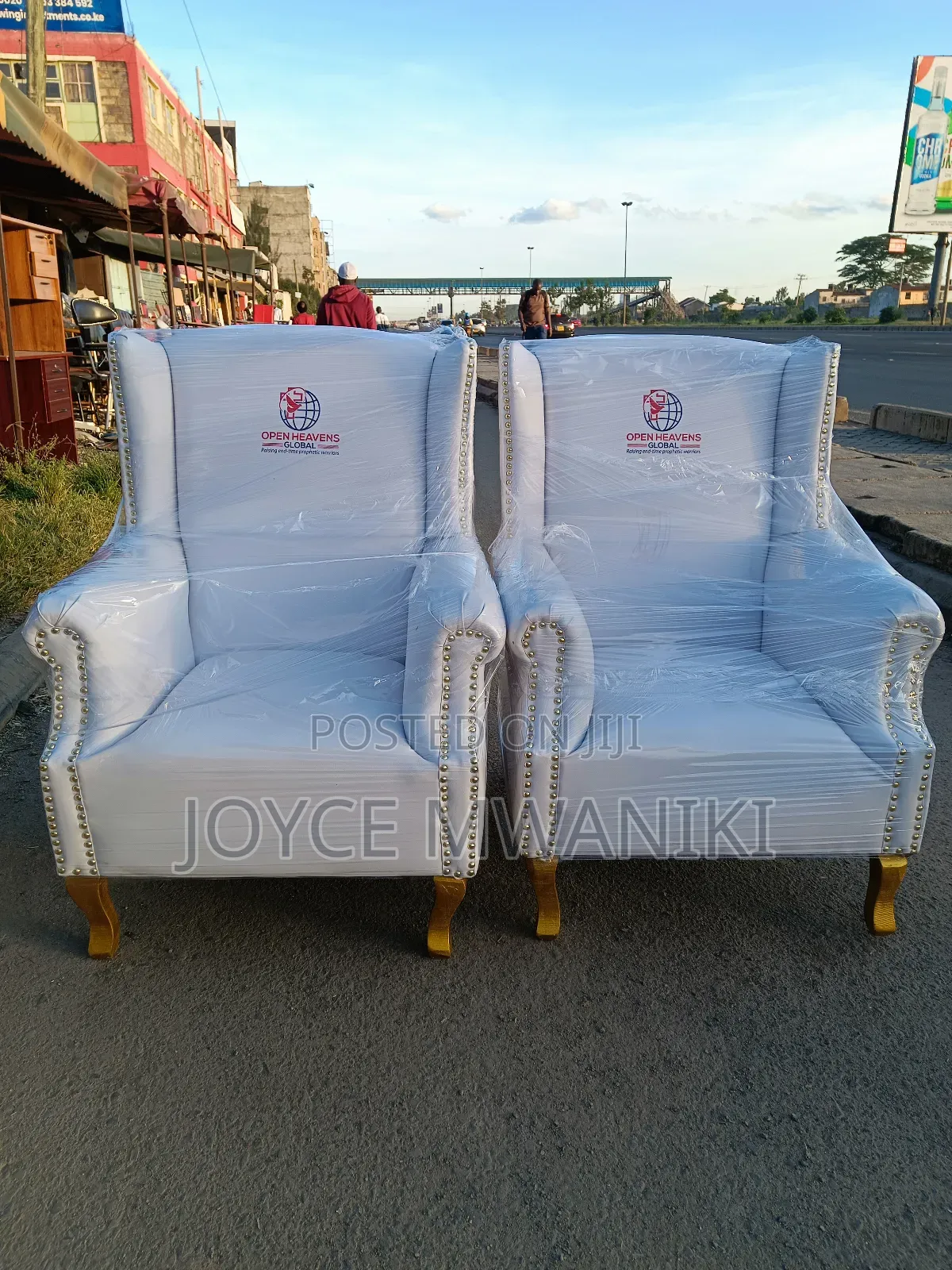 Church Chair for Mr. And Mrs. Bishop With Logo 