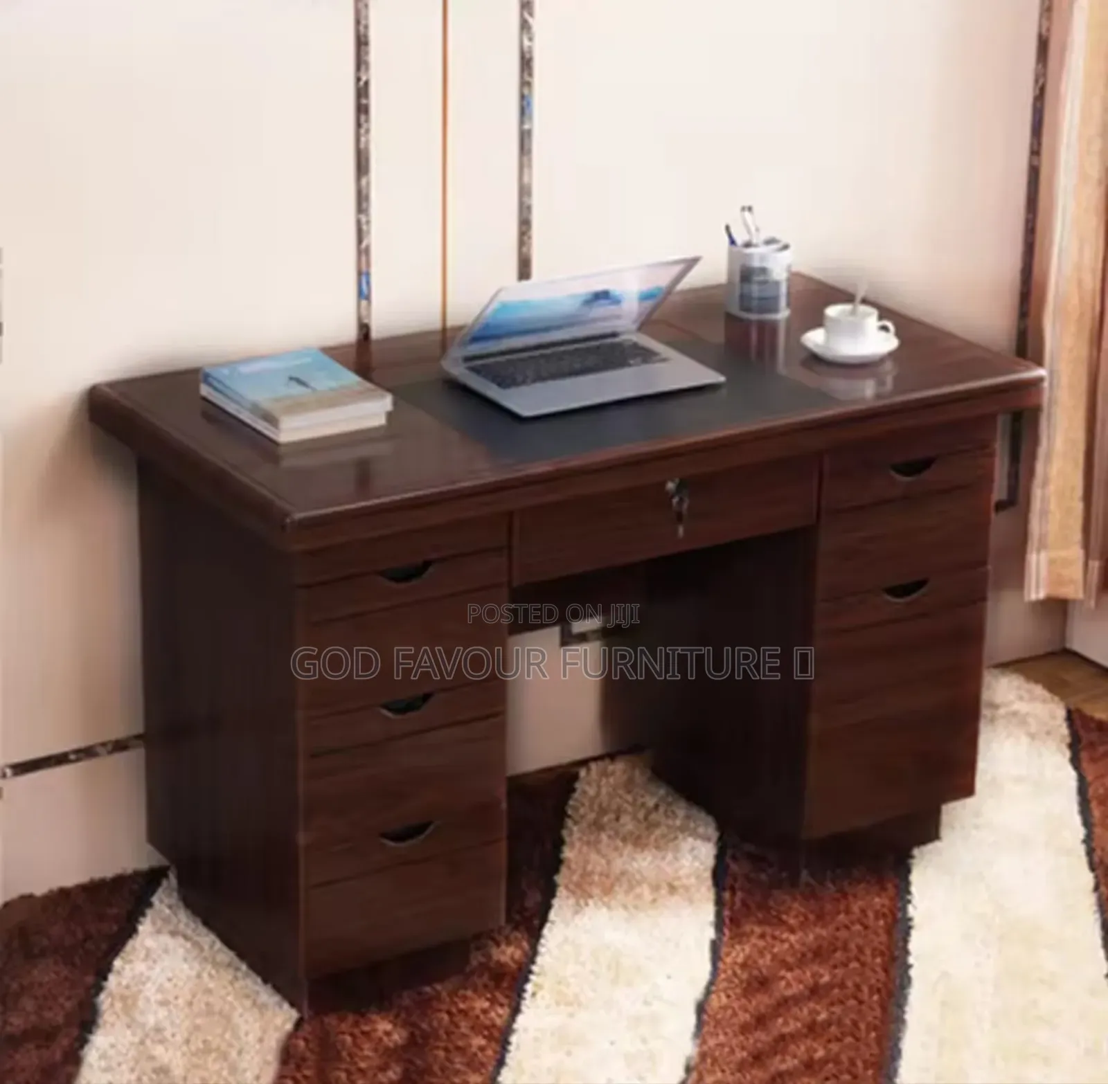 Brownish Smooth Elegant Executive Office Desk Qz8td
