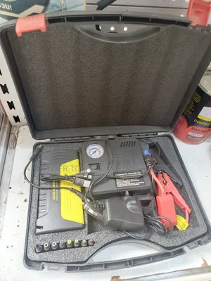 Car Jump Starter With Power Bank and Air Inflating Kit