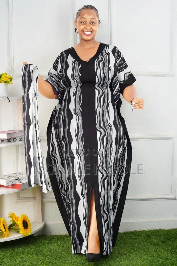 Classic Dera With Scarf. Black White Elegant - thumbnail 2