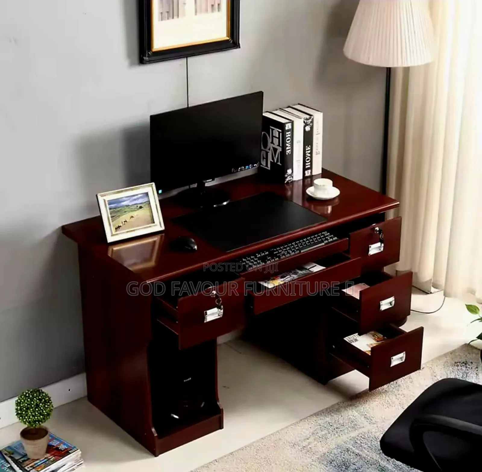 1.2m Executive Office Desk/Table With Drawers Dq5tf