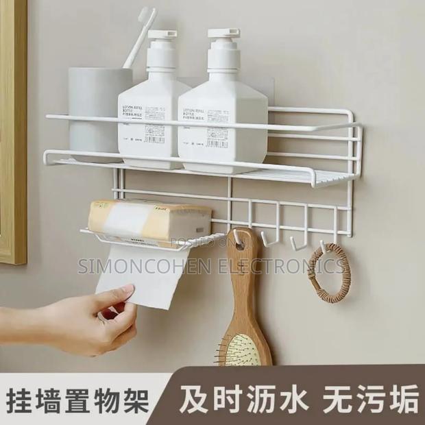 Heavy Duty Rectangular Self-Adhesive Bathroom Rack - main view