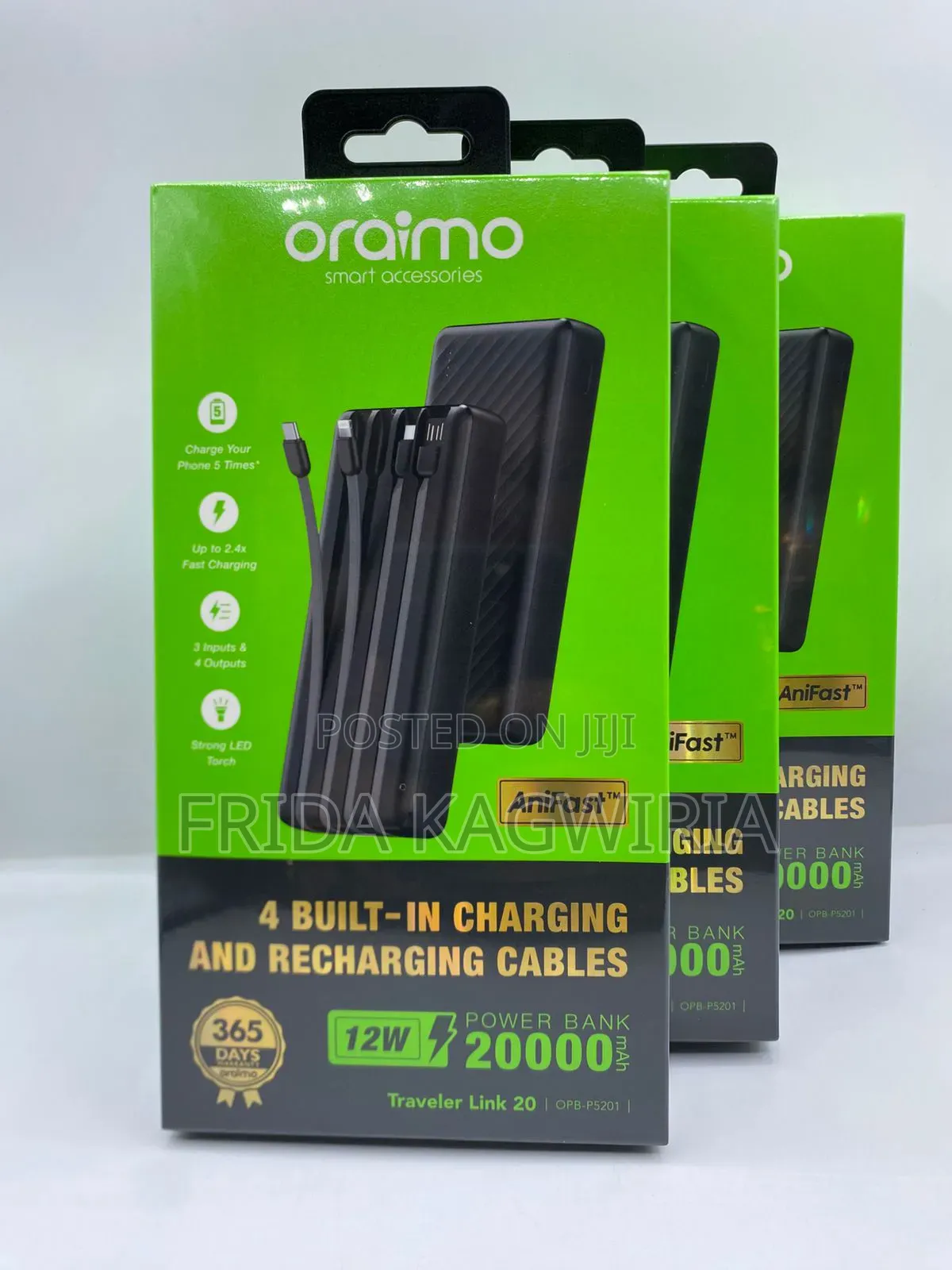 27000 Mah Oraimo Powerbank With Cables