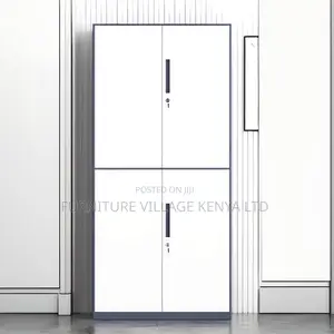 Cabinets:Stylish Dual-Tone Storage Cabinet With 4 Doors