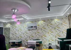 Fluted Panels Marble Wallpapers