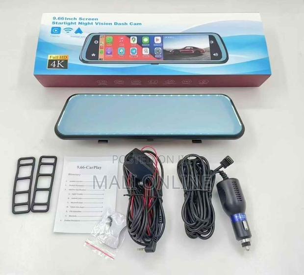 9.66-Inch Full Hd Dash Dual Camera Car DVR Rear View Mirror - main view