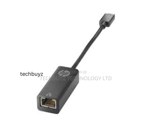 V7w66aa- Hp Usb-C to Rj45 Adapter - Black - thumbnail 2