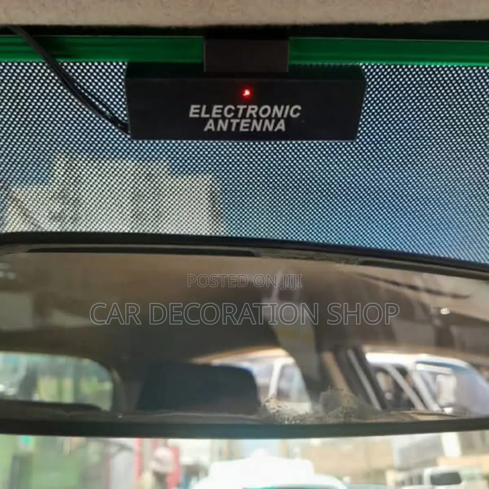 Car Fitted With Windscreen Electronic Antennae