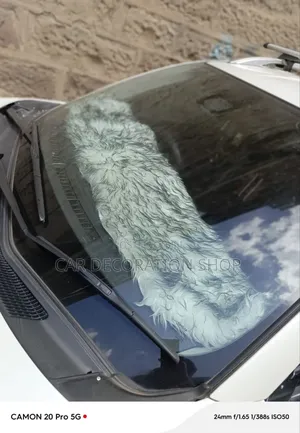 Ractis Dashboard Fitted Witwhite_blac Fluffy Dashboard Cover